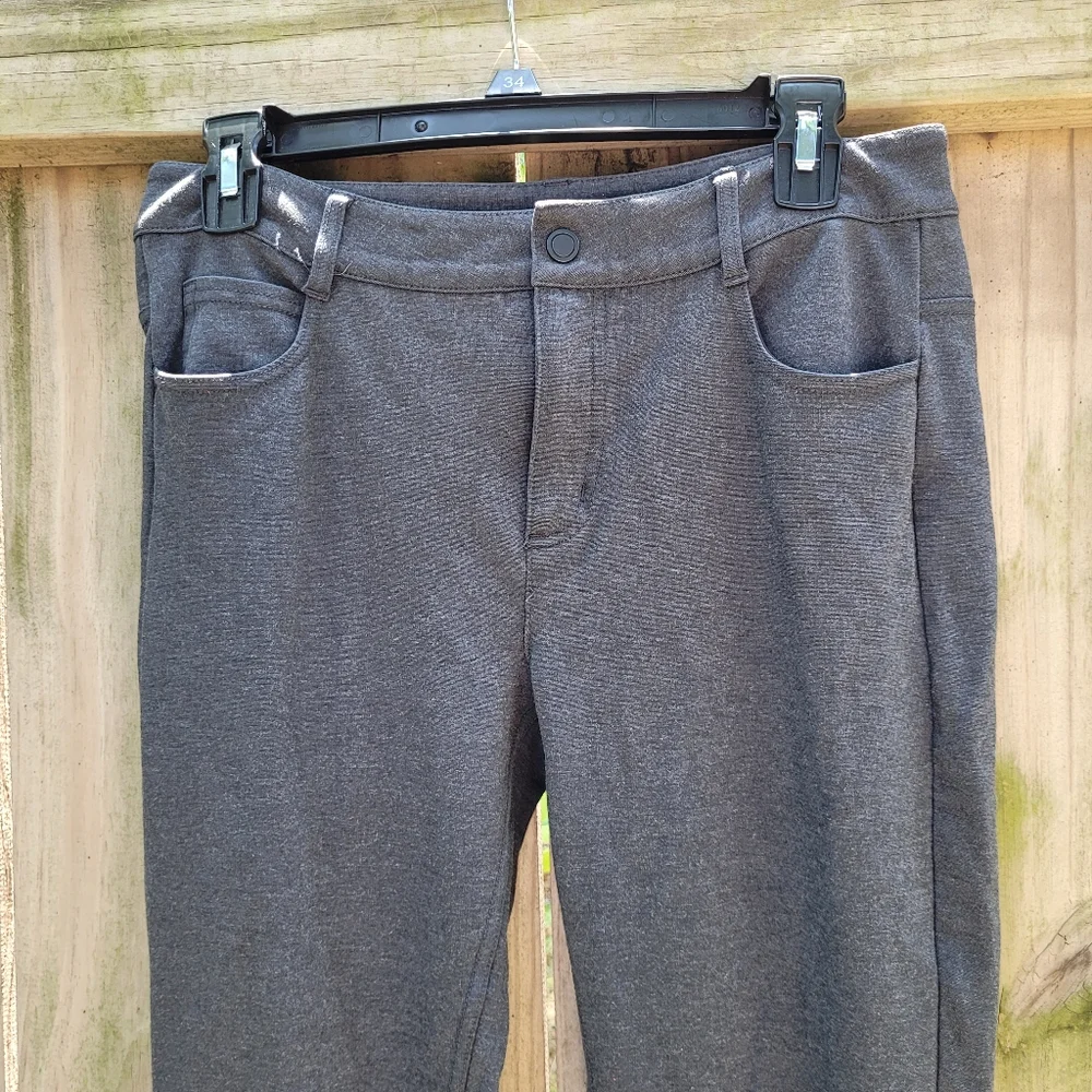 Athleta Avenue Ponte Skinny‎ Knit Pants Charcoal Gray Size 8